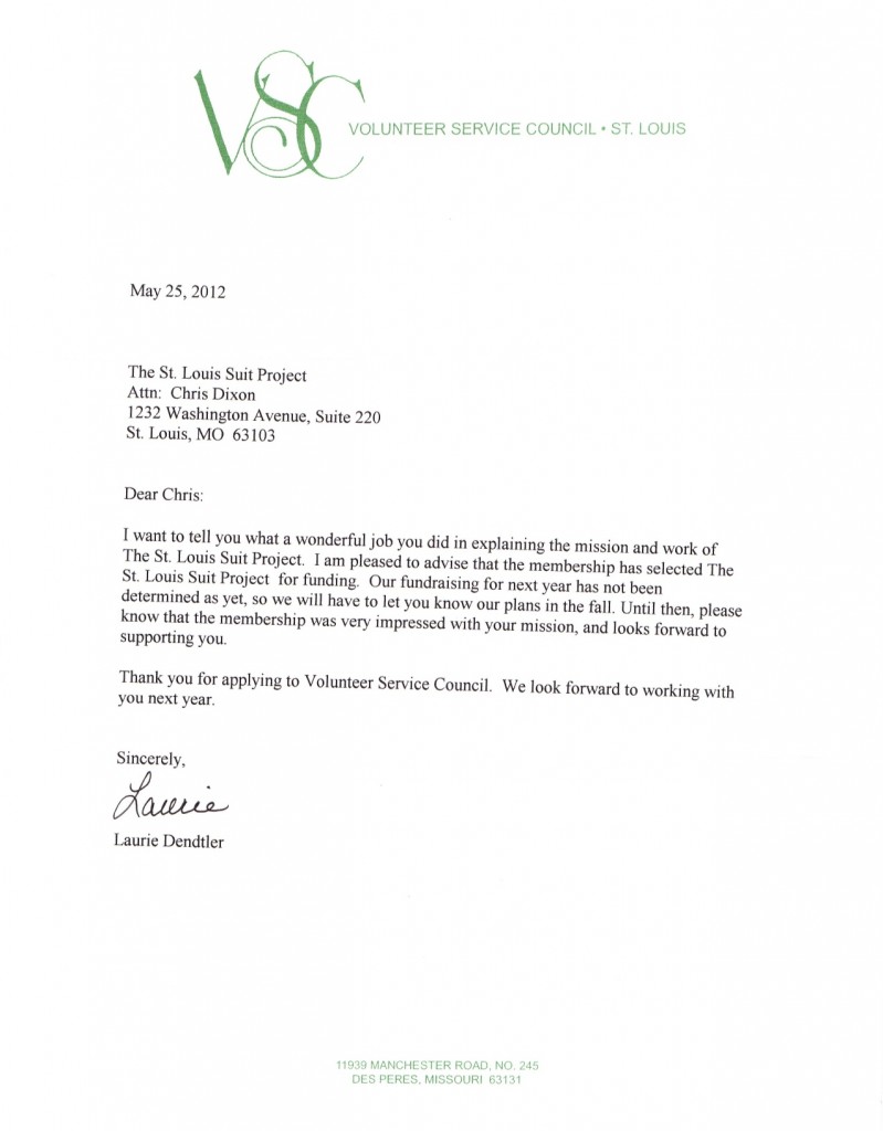 VSC Grant Letter